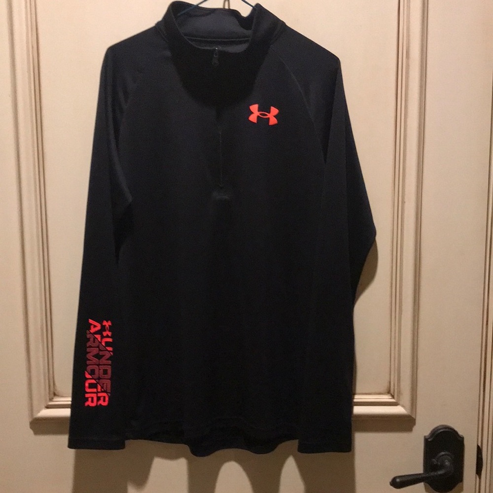 Boys Under Armour Long Sleeve Mock Neck Tee